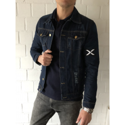 Men’s Jeans Jacket Slim Cut with X Logo