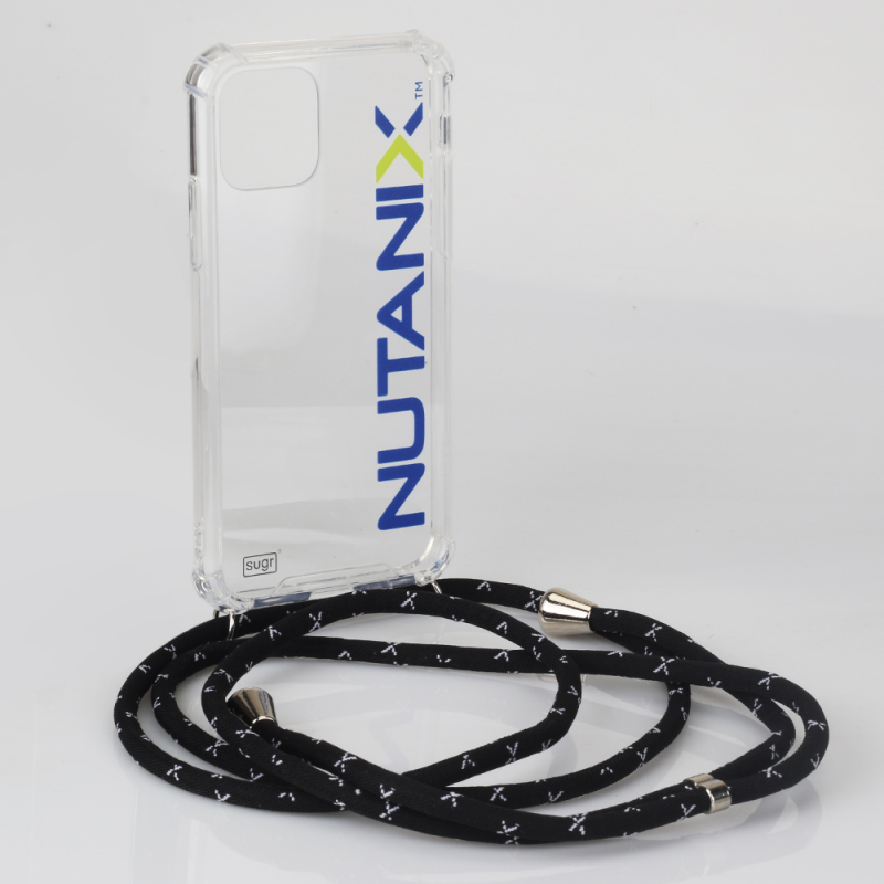 Nutanix acrylic phone case with X strap for iPhone 11pro