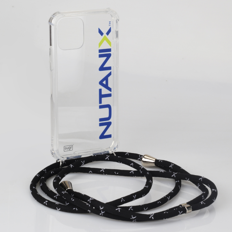 Nutanix acrylic iPhone 11pro max case with strap