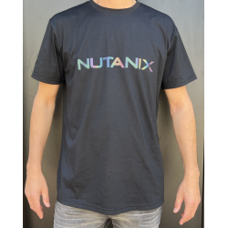 Nutanix Balck T-Shirt changing Logo color